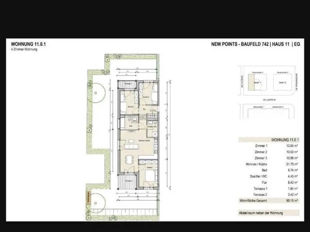 Erstbezug! 4-Zimmer-Wohnung inkl. EBK mit großem Garten nahe Ffm