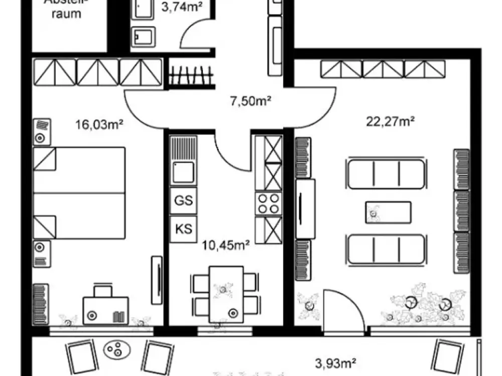 Modernisierte 2-Zimmer-Wohnung mit Balkon zu vermieten!