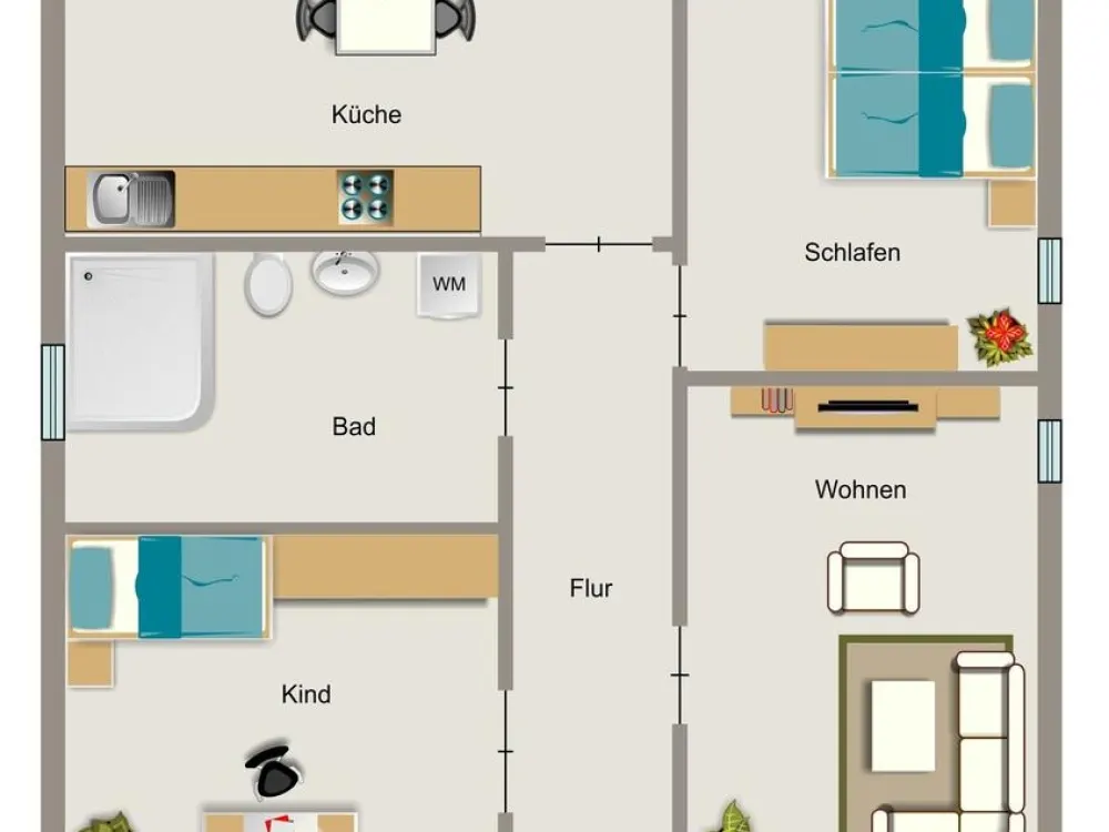 Wenn es einmal zu eng wird, haben wir die passende Wohnung.