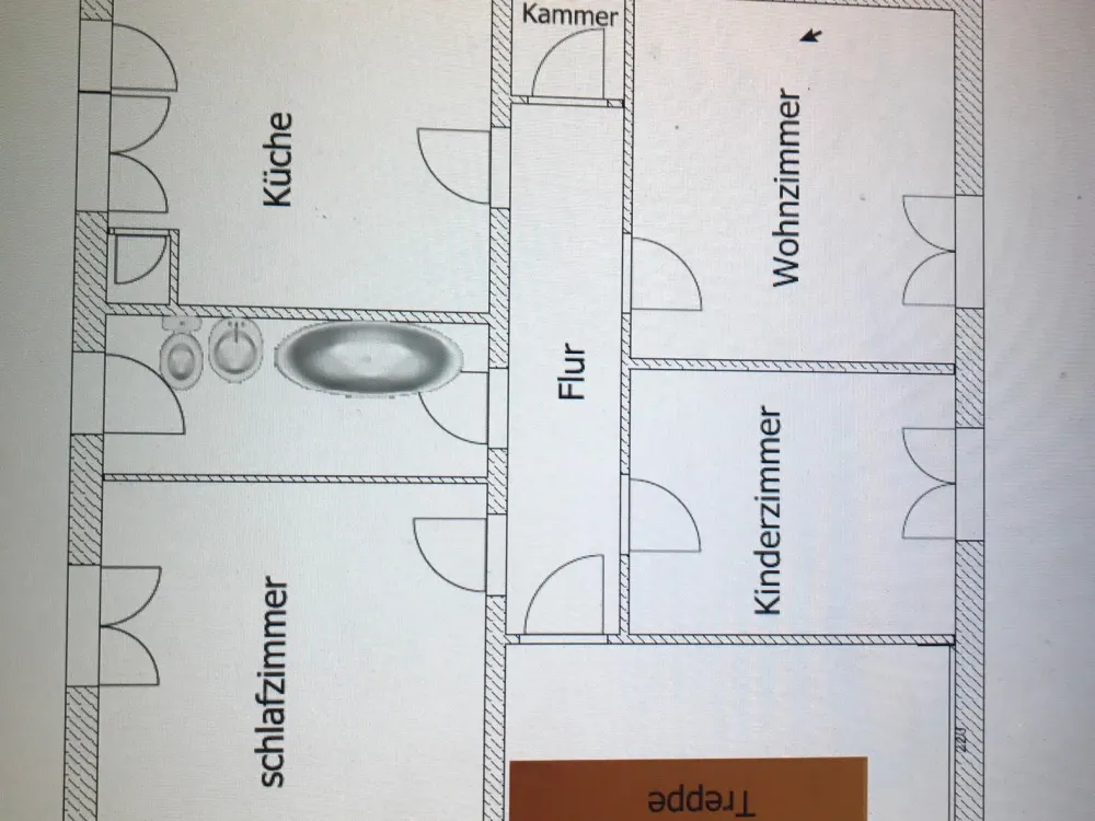 3 ZKB Wohnung mit Terrasse und Gartennutzung, Nähe SHG-Klinik