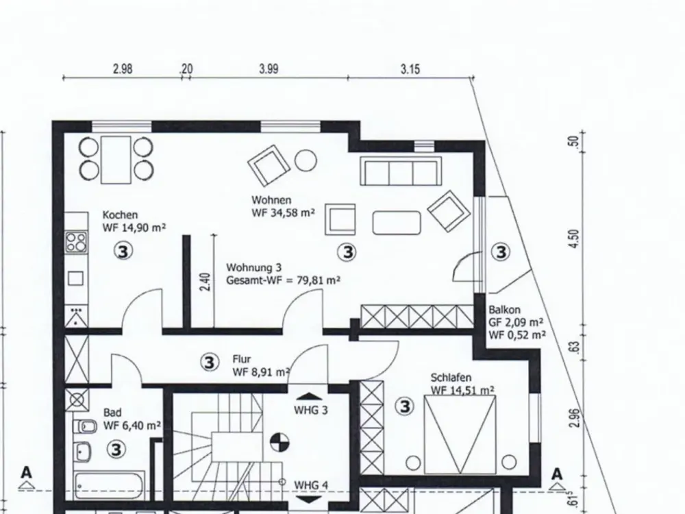 Bright modern city apartment with balcony, only 5 minutes to the city center