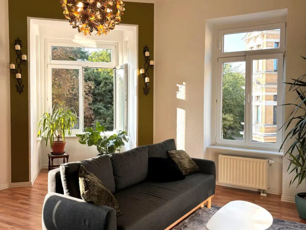 Möblierte 3 Raum Wohnung in Leipzig Reudnitz.