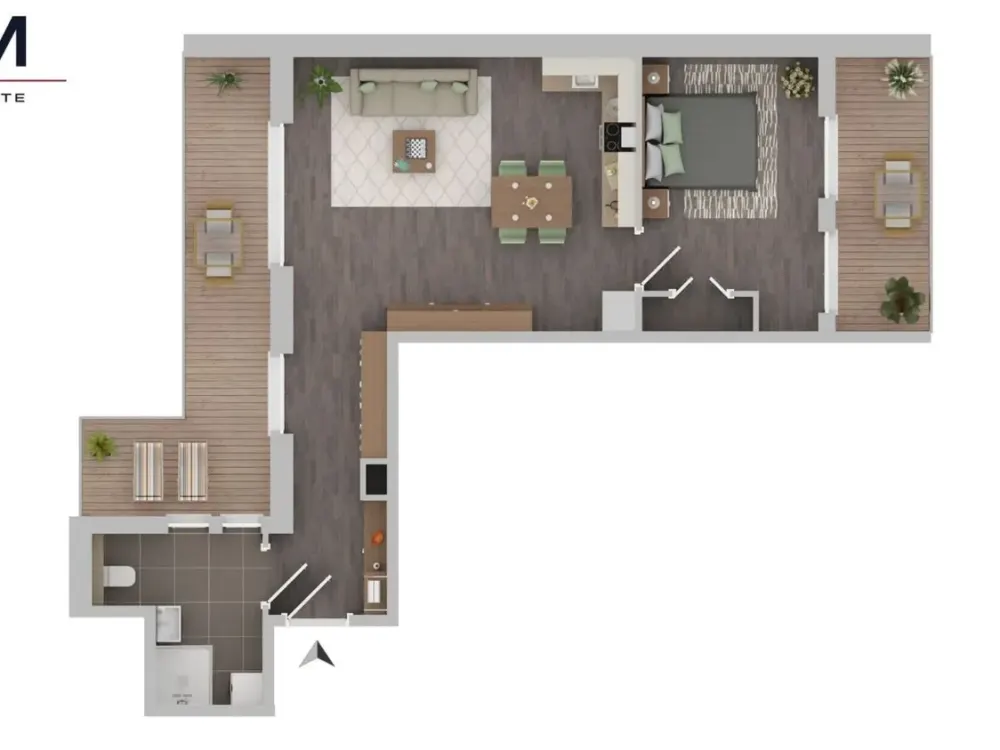 Erstbezug! Moderne 2-Zi. - Whg. im DG mit großem Balkon, im KfW-40-NH-Niedrigenergiehaus
