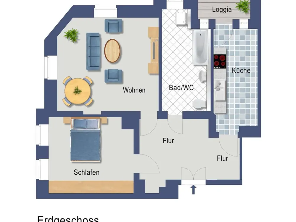 Wohnen, wo Dresden lebt I sanierte 2-Zimmer-Wohnung mit moderner Ausstattung