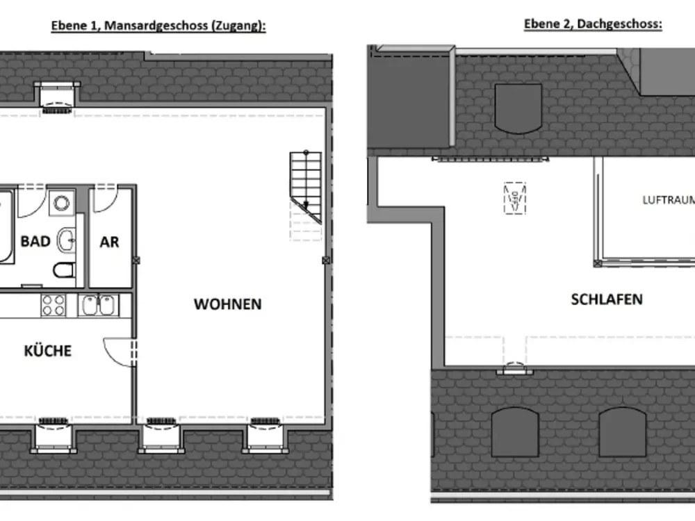 Wohnerlebnis Königstraße - Helle 2-Zimmer-Maisonettewohnung mit Parkettboden
