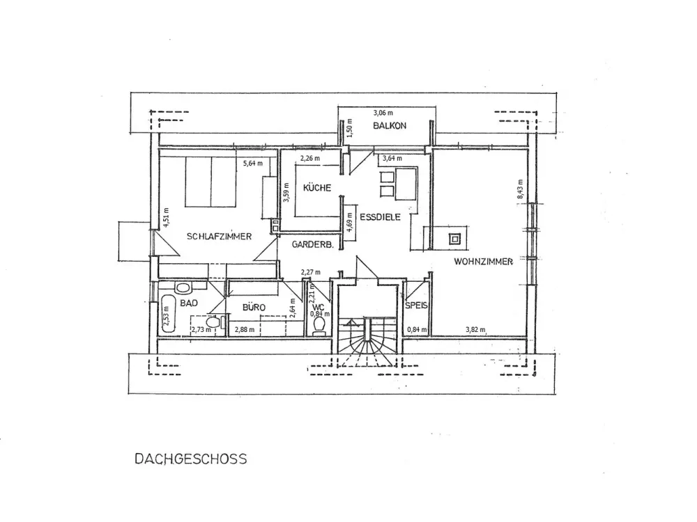 Helle Dachgeschosswohnung mit Balkon in Eching/OT Günzenhausen