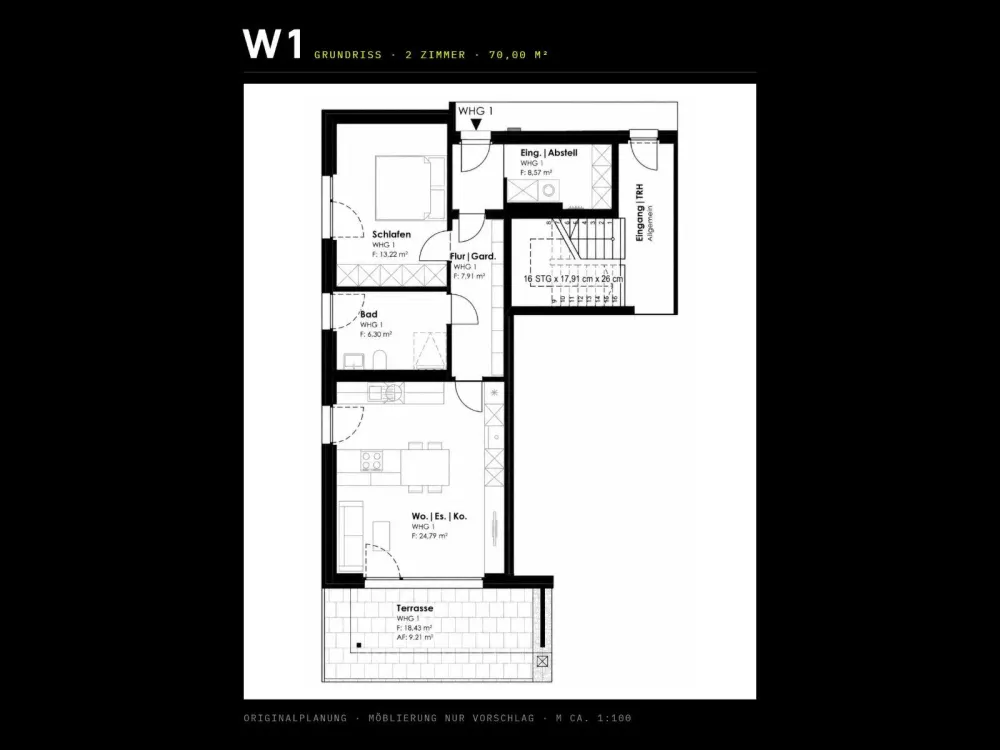 Neubauwohnung - 2 Zimmer - 70 m² - Fürstenfeldbruck