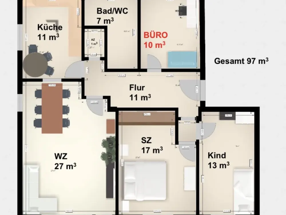 Viel Freiraum: 4-Zimmer-Wohnung in Oberasbach