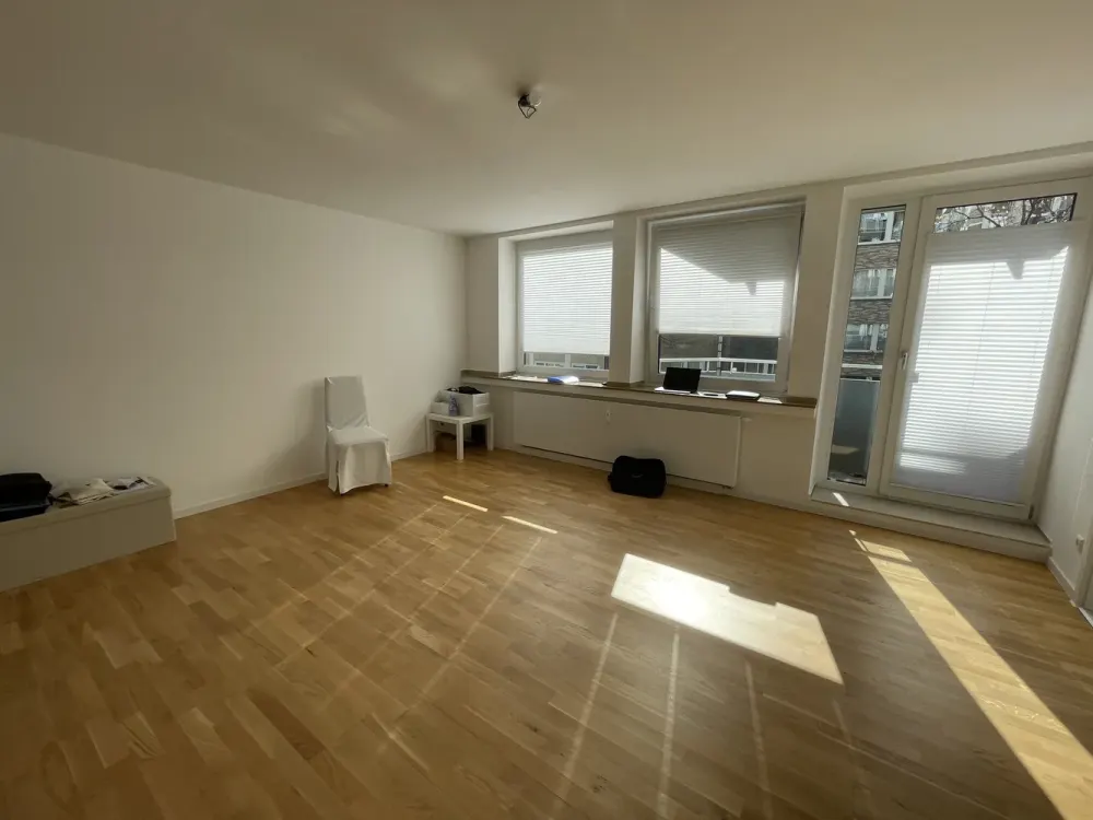 Extensively Modernized 1-Room Apartment with Built-in Kitchen and Balcony