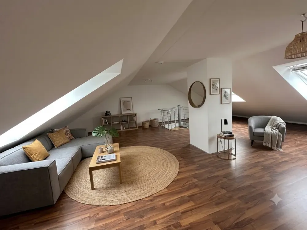 Exklusives 3,5-Zi.-Maisonette-Loft mit Dachstudio, Kamin & Whirlpool Wellnessbad