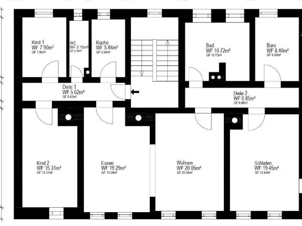 ⭐ riesige 125m² 5 Zimmer Wohnung am Wöhrder See