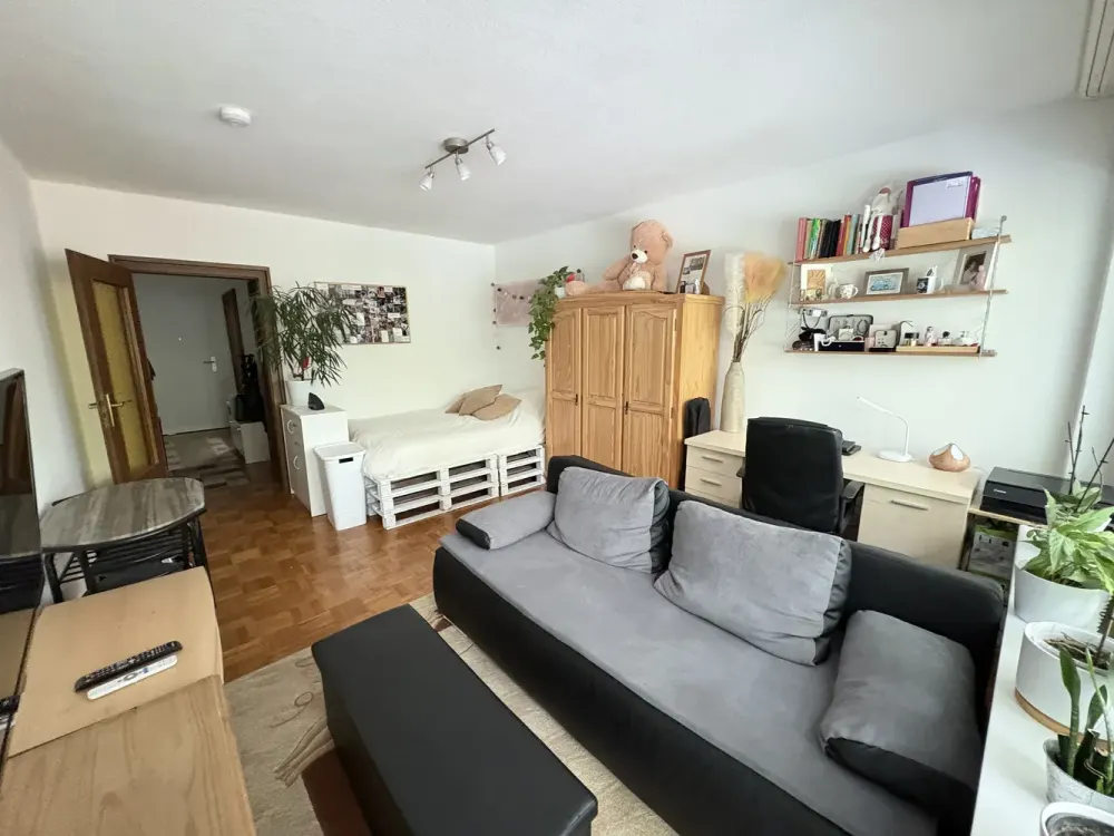 Gemütliche 1 Zimmerwohnung mit großem Balkon und Einbauküche