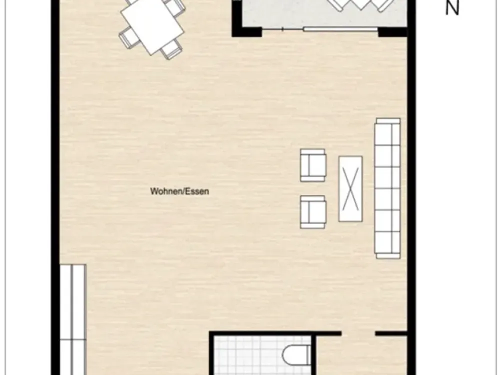 1-Raum-Wohnung mit Balkon und Einbauküche in Münster