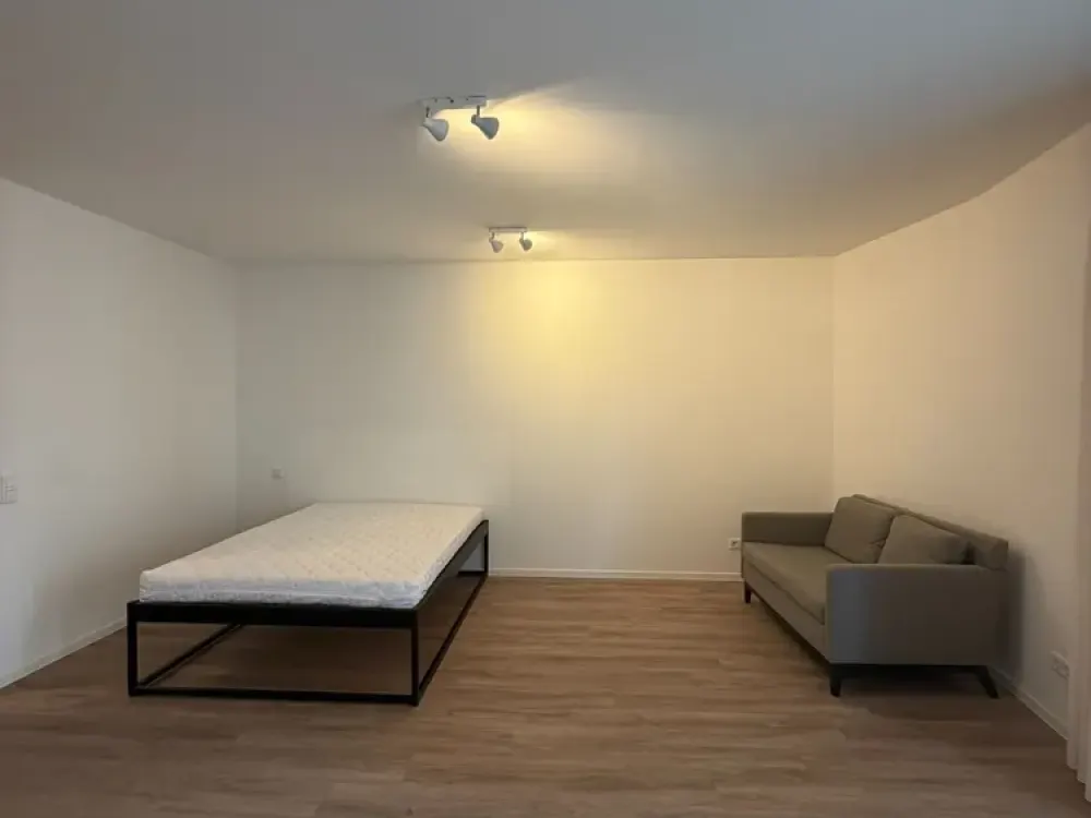 Large 1-Room Apartment with Large Balcony, Built-in Kitchen and Elevator in Erlangen