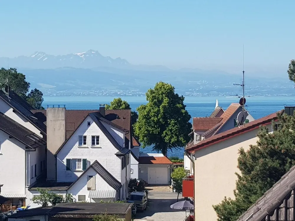 4-Zimmerwohnung in Traumlage mit Kachelofen, Balkon, Dachterrasse, Gästebad und Garage