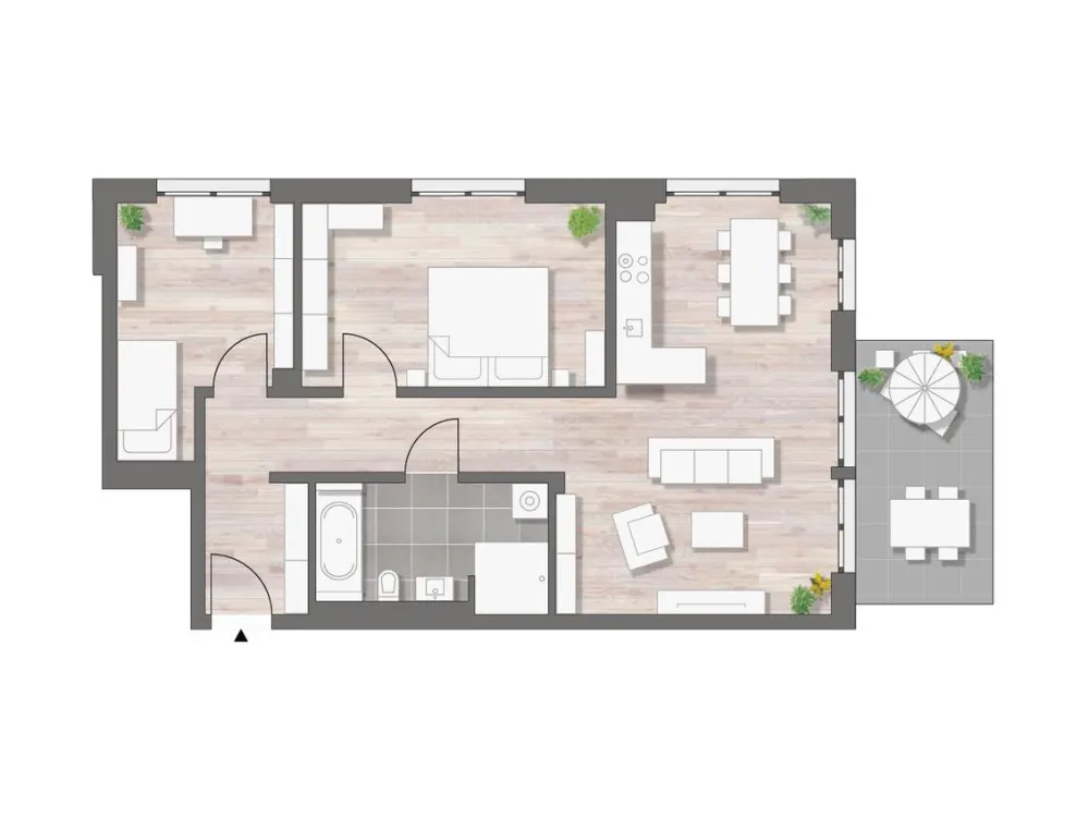 Ihre neue Familienwohnung im Erstbezug mit Terrasse.