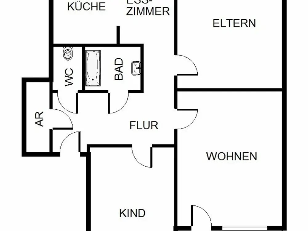 Auf gute Nachbarschaft: günstig geschnittene 3-Zi.-Wohnung