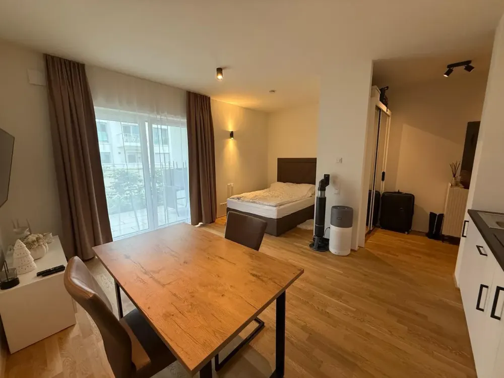 Mödernes möbliertes 1-Zimmer-Apartment mit Terrasse