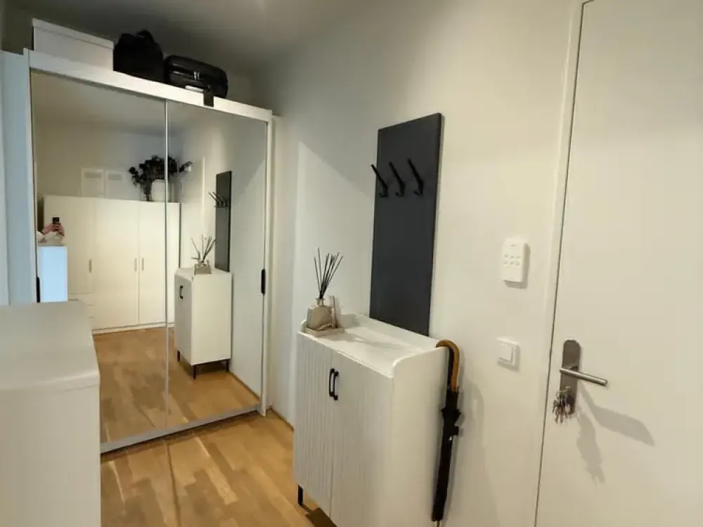 Mödernes möbliertes 1-Zimmer-Apartment mit Terrasse