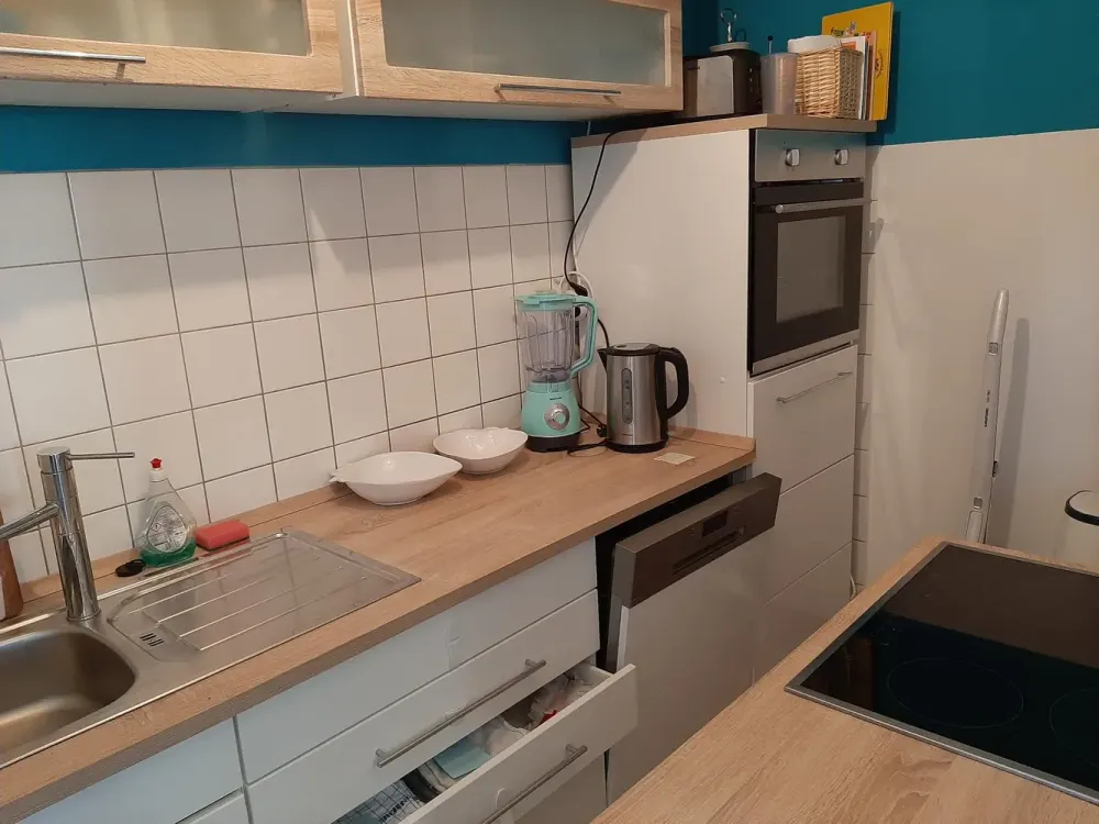 Quiet 1.5-Room Apartment 9th Floor, 50 sqm, Balcony, Mountain View, Furnished in Munich