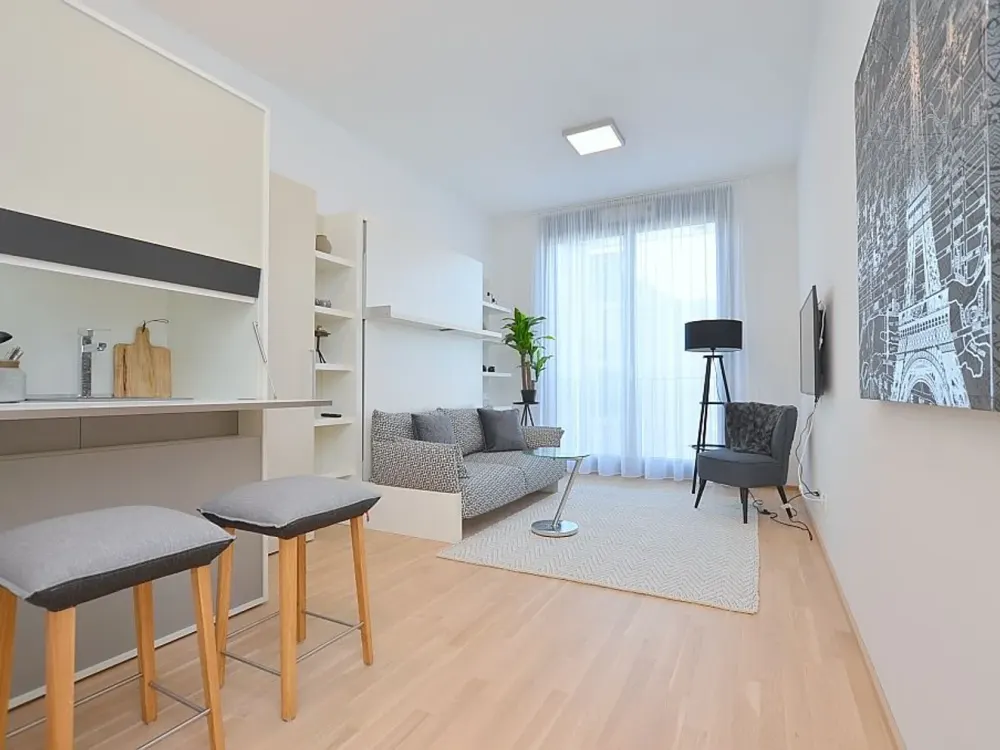 Modern furnished micro-apartment in a new building in Ludwigsburg