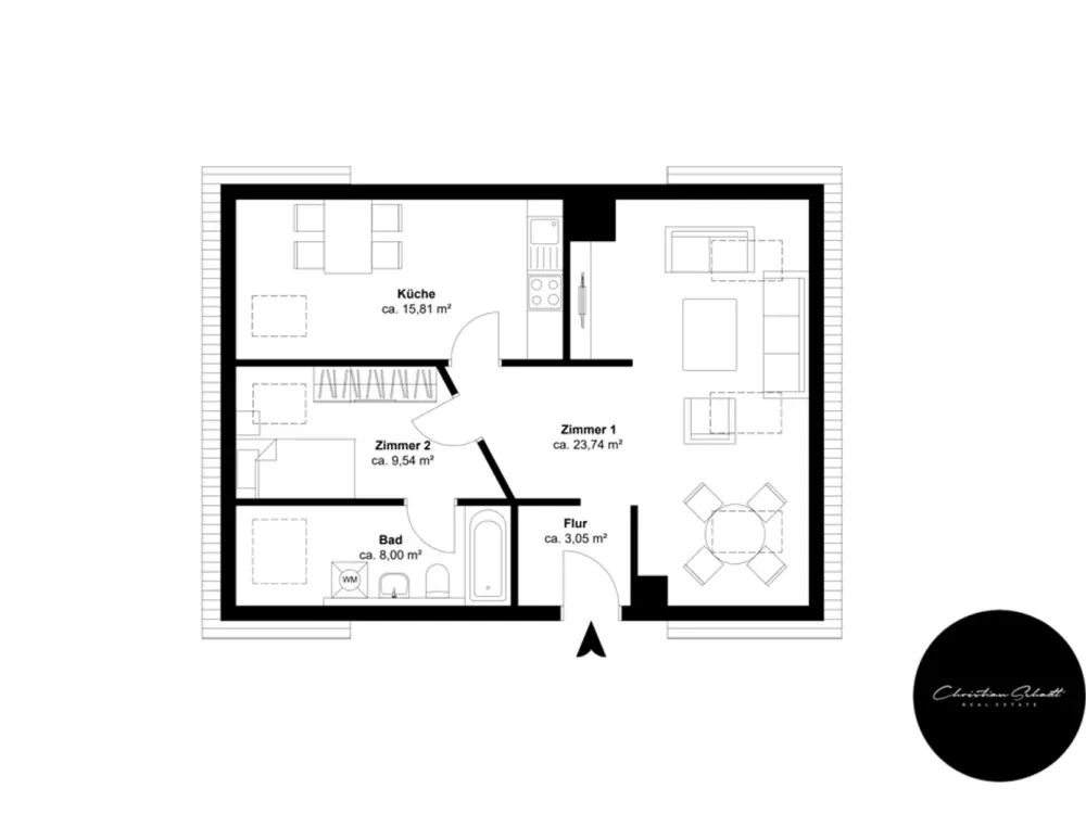 traumhafte 2-Raum Dachgeschosswohnung im Zentrum ***TOP*** mit EBK