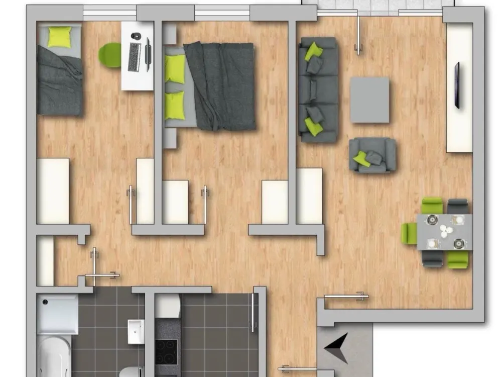 3 Zimmer Wohnung mit Balkon & Stellplatz in Villigst