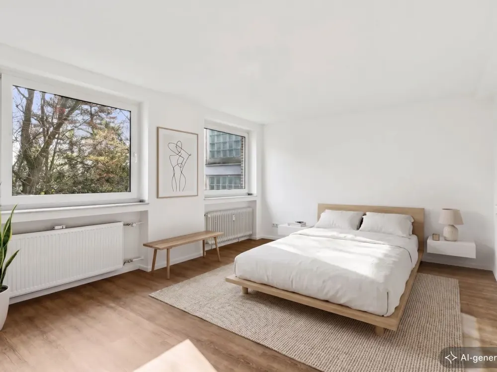 Spacious 2-Room Apartment with Balcony, Underground Parking and Green View