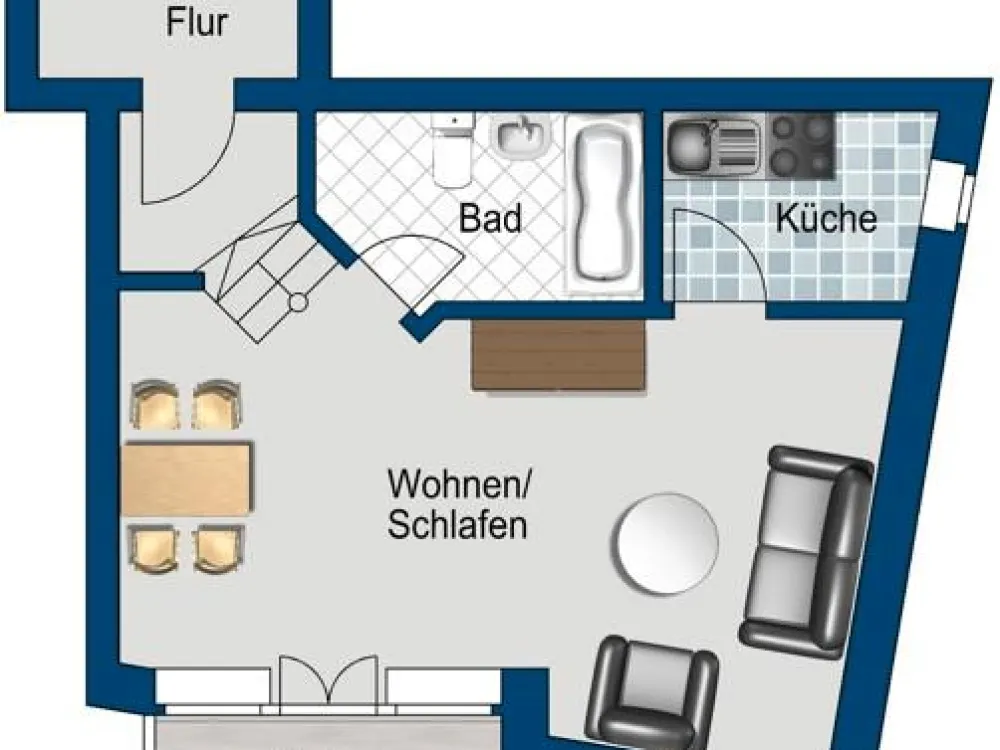 Gemütliche 1-Raum-Wohnung sucht Nachmieter