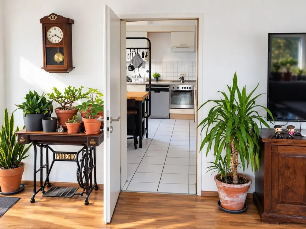Bright 2-Room Apartment in the Center of Monheim, Balcony & Air Conditioning