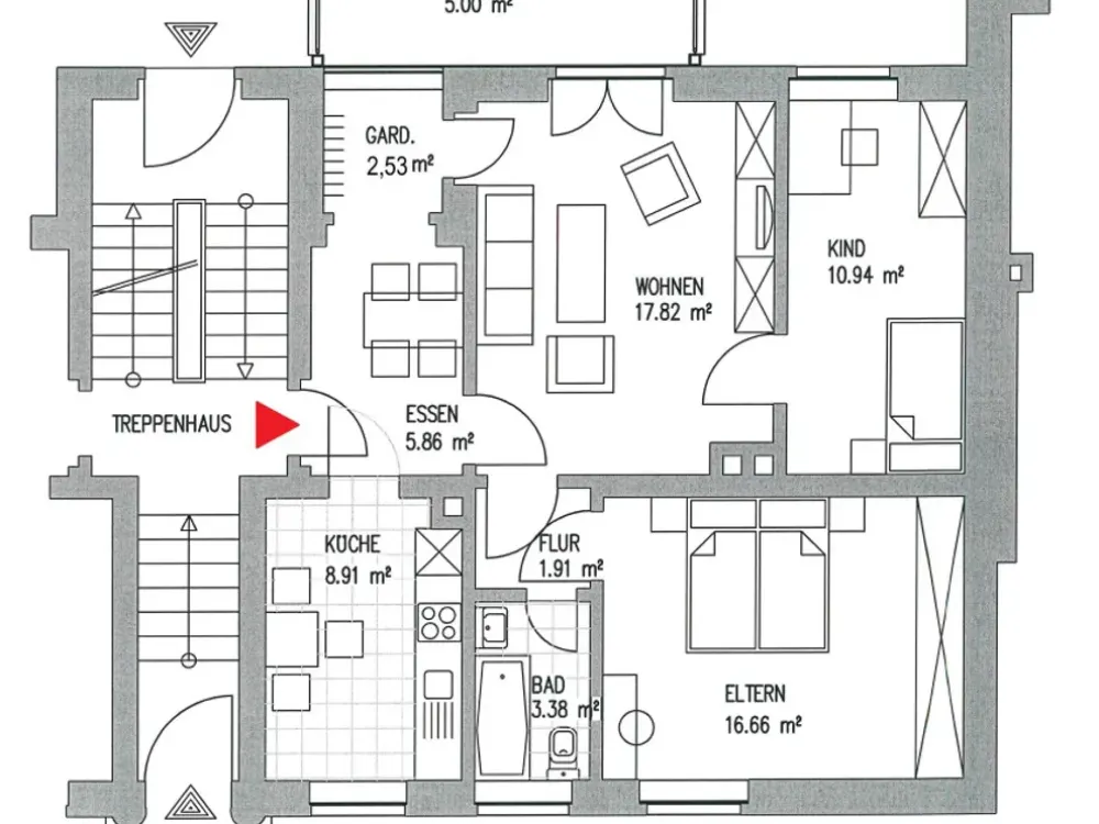 WAHREN + 3 RAUM WOHNUNG + GROSSER BALKON