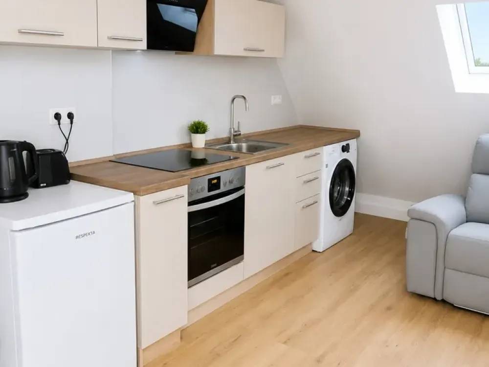 Charmant möblierte Zweizimmerdachgeschosswohnung mit EBK