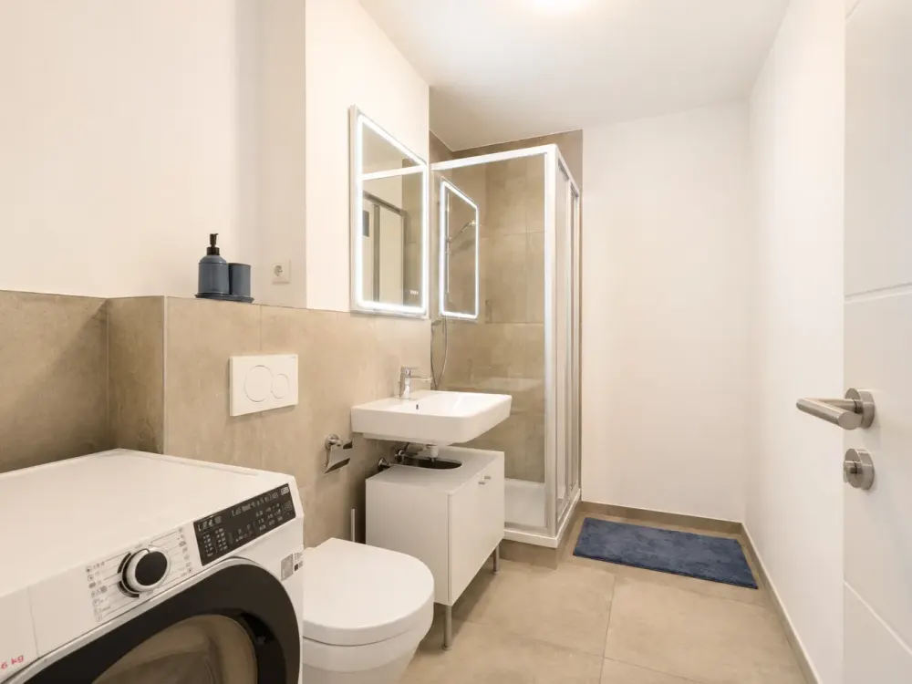 First occupancy after renovation* 2-room apartment* 2nd floor* Balcony* modern furnishings* fitted kitchen* bathroom with shower* central*