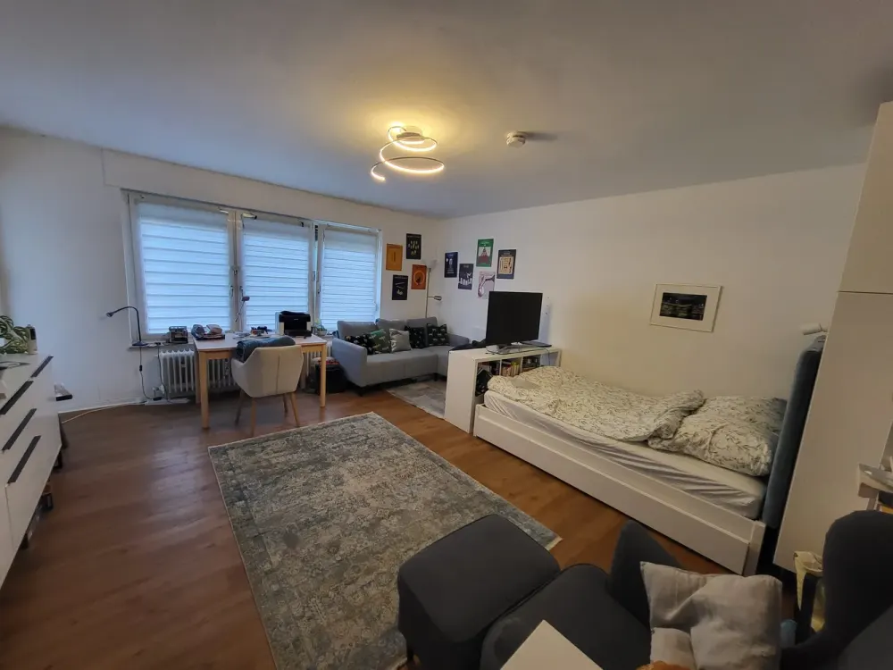 1-Room Apartment with Large Terrace and Shared Garden Use in Flehe