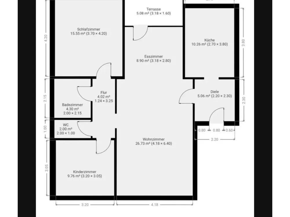 Schöne 3,5 Zimmer Terrassenwohnung 90m2