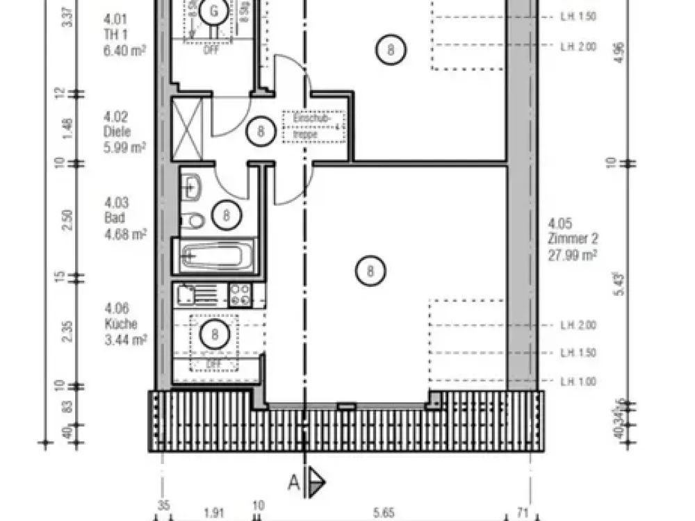 Helle 2-Zimmer-Wohnung in der Altstadt