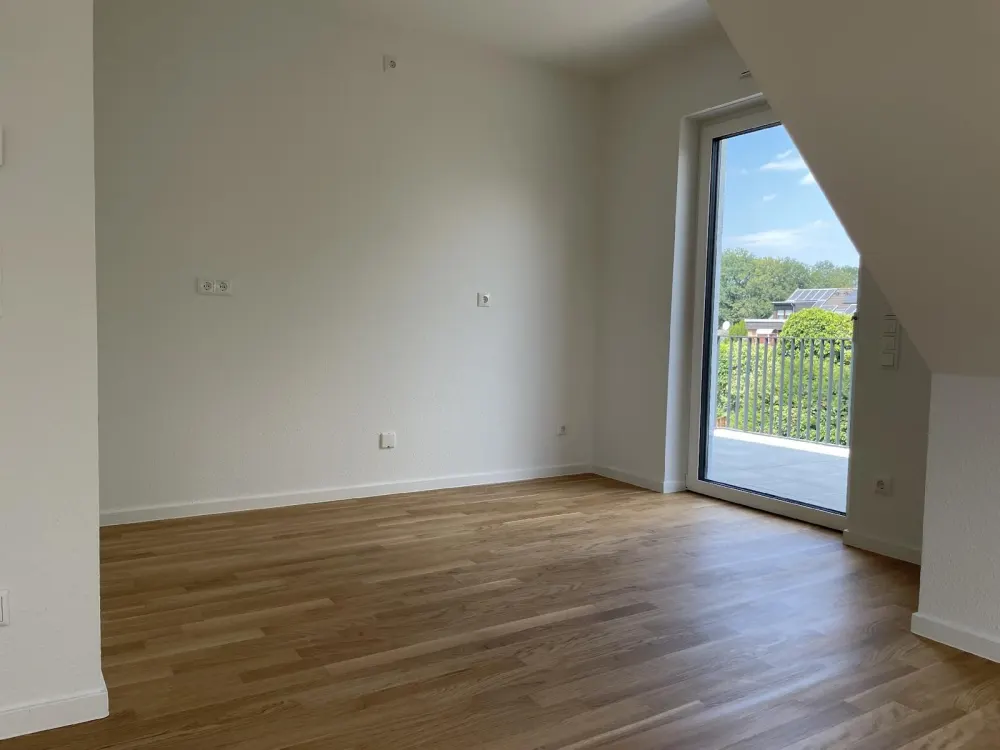 helle 2-Zimmer-Wohnung mit moderner Ausstattung und Blick ins Grüne
