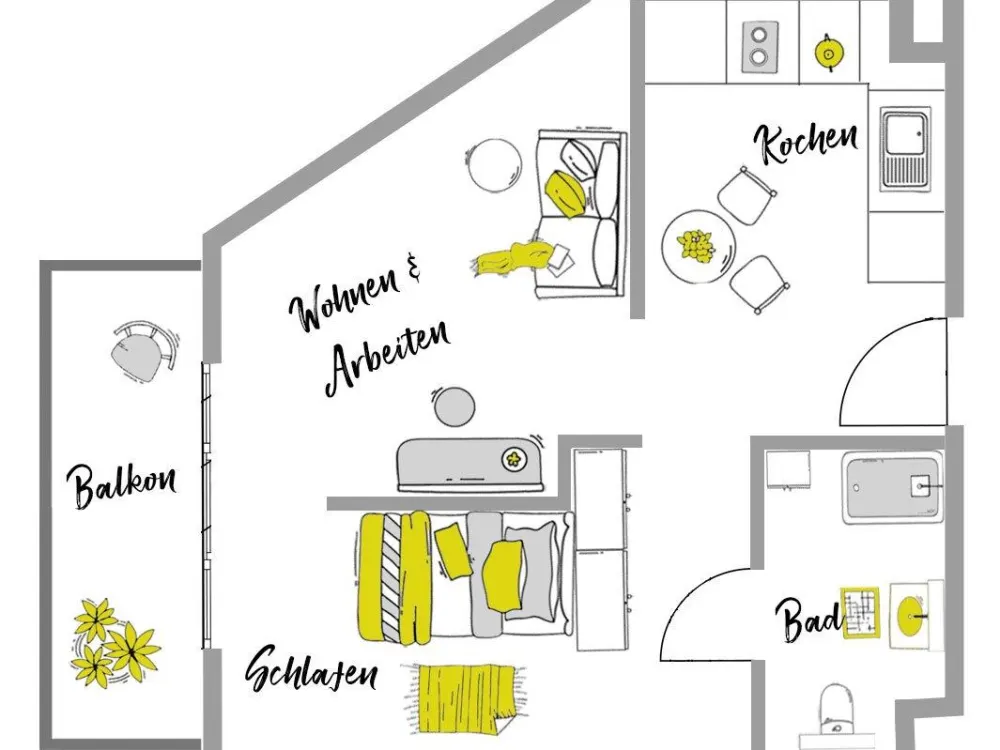 Möblierte Komfort XL-Apartments im "Main Atrium" auf der Hafenins