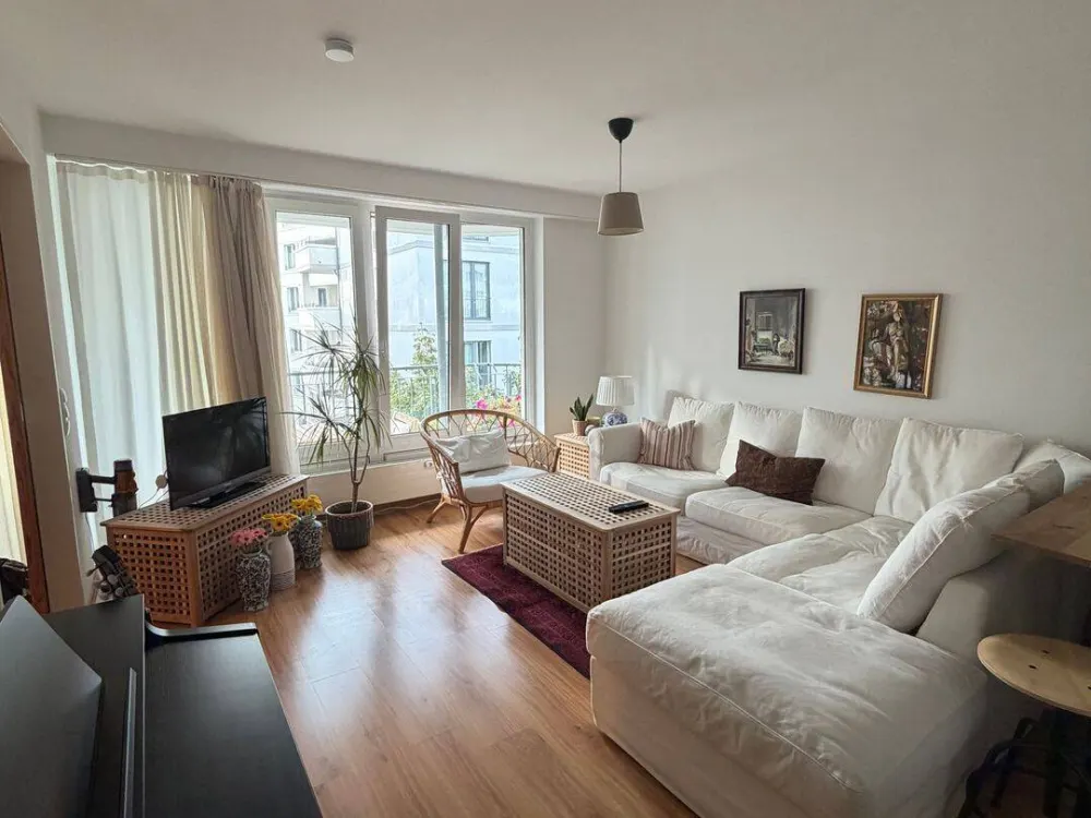 Furnished 2-Room Apartment in Berlin-Mitte with Large Balcony & View of the Berlin TV Tower