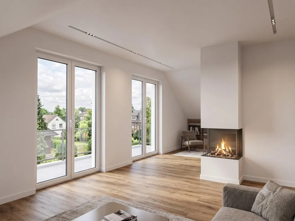 NEUBAU-Erstbezug: 2 Zimmer-Wohnung mit KLIMAANLAGE, EBK, Kamin & Balkon in Berlin-Spandau