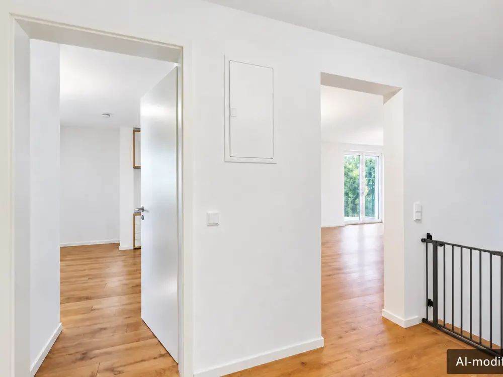 Urban living, thriving in greenery, modern ground-floor apartment with garden