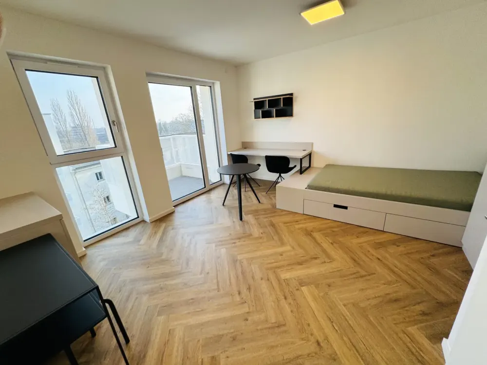 Modernes Studio möbliert mit EBK, Süd-Balkon und Abstellkammer!