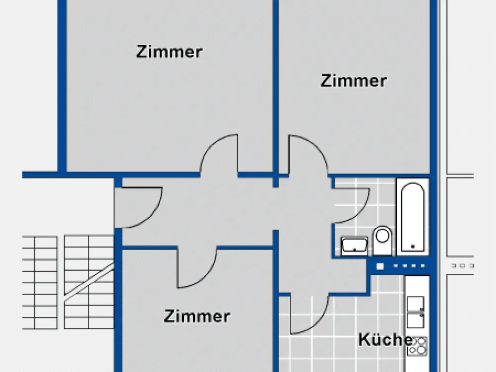 Schöne 3 Zimmer-Wohnung mit Balkon