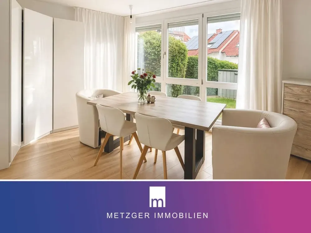 Helle 2-Zimmer-Wohnung mit überdachtem Freisitz und schönem Garten