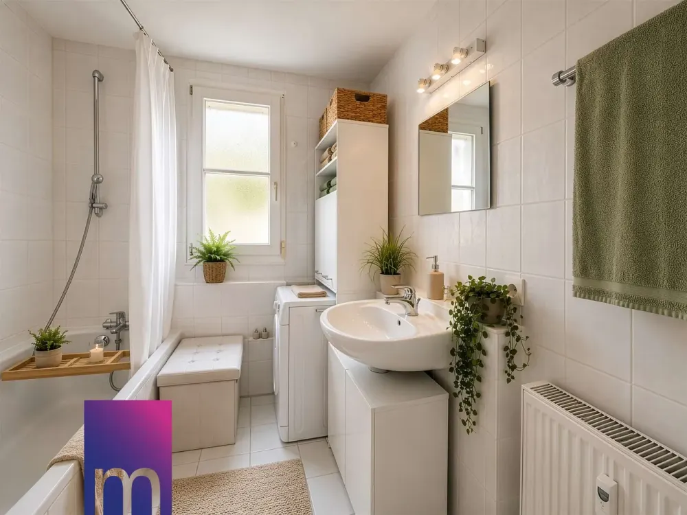 Helle 2-Zimmer-Wohnung mit überdachtem Freisitz und schönem Garten
