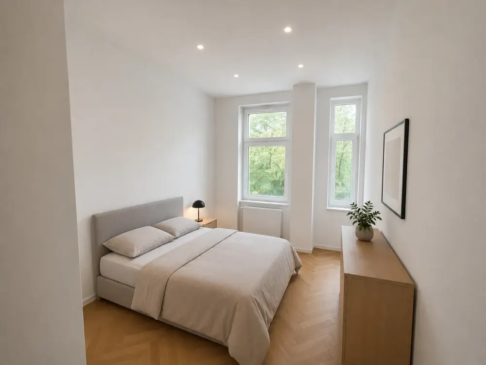 Erstbezug nach Kernsanierung, Stilvolle möblierte 2-Zimmer-Wohnung im beliebten Gallusviertel