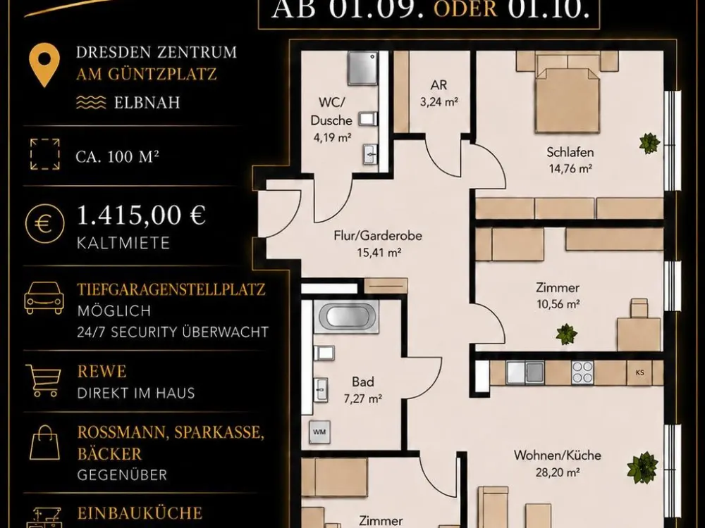 Wohnung 4,5 Zimmer Neubau inkl Einbauküche