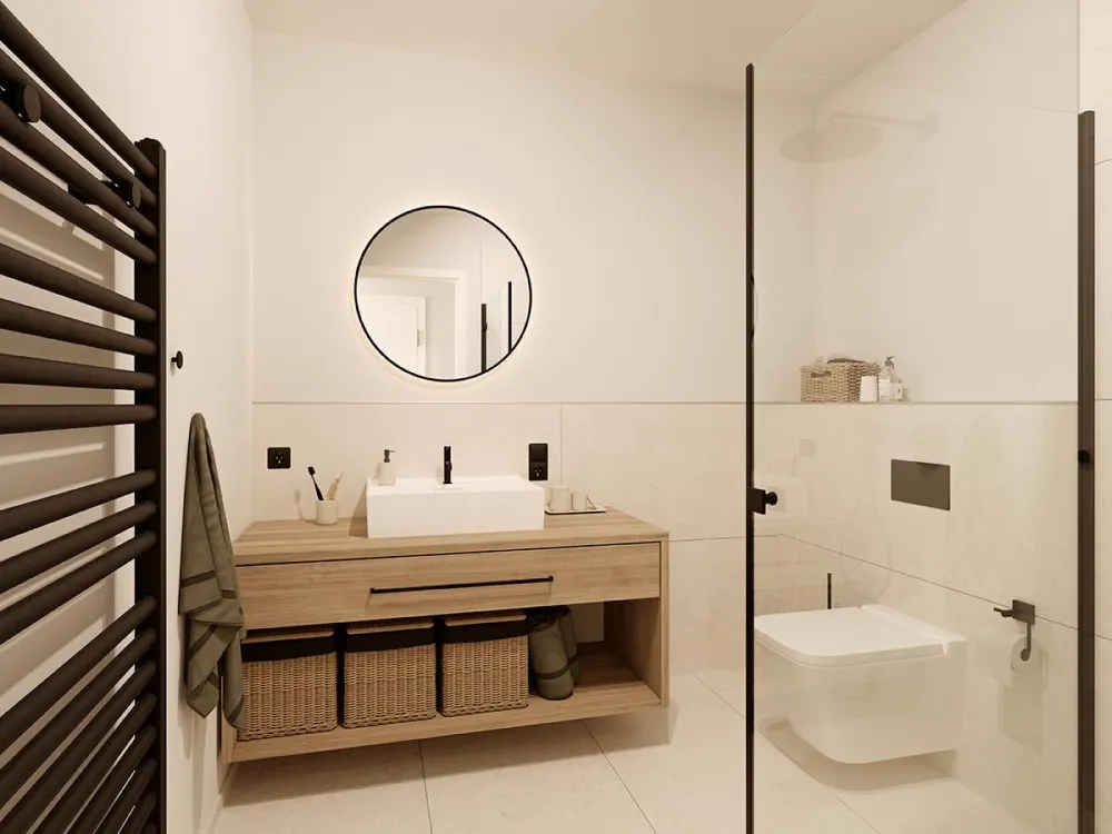 Neubau Erstbezug; Exklusives und hochwertig ausgestattetes 1 Zimmer EG-Appartement in Haus B