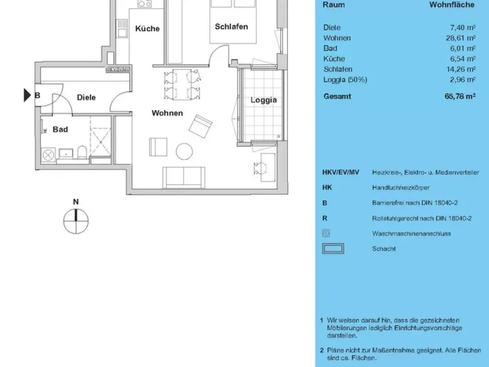 Einziehen und wohlfühlen: Helle 2-Zimmer-Wohnung