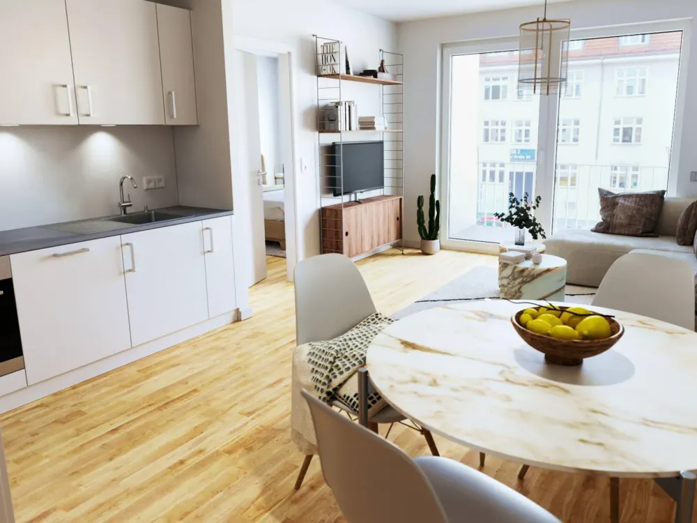 Moderne 2-Zimmer-Wohnung mit EBK und 2 BALKONEN im Projekt "RIEKE"